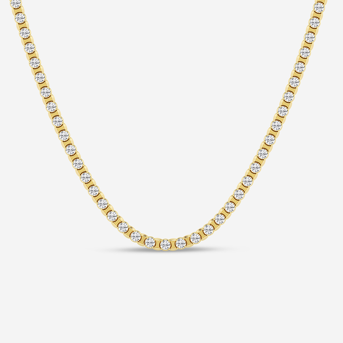 Additional Image 1 for  15 ctw Round Lab Grown Diamond Tennis Necklace